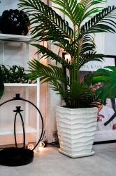 Doniczka Kwadrat Duna wys. 33cm, średnica 24cm - Doniczka Kwadrat Duna to ceramiczna doniczka, która wyróżnia się wyjątkowym kształtem u podstawy z kwadratem.